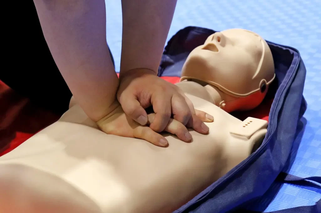 How to perform cardiac compression.