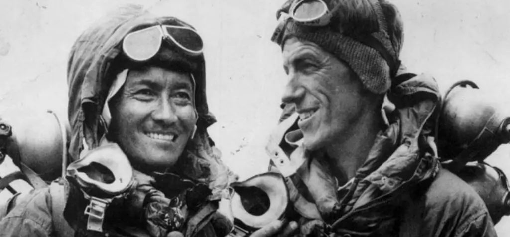 Tenzing Norgay and Edmund Hillary.