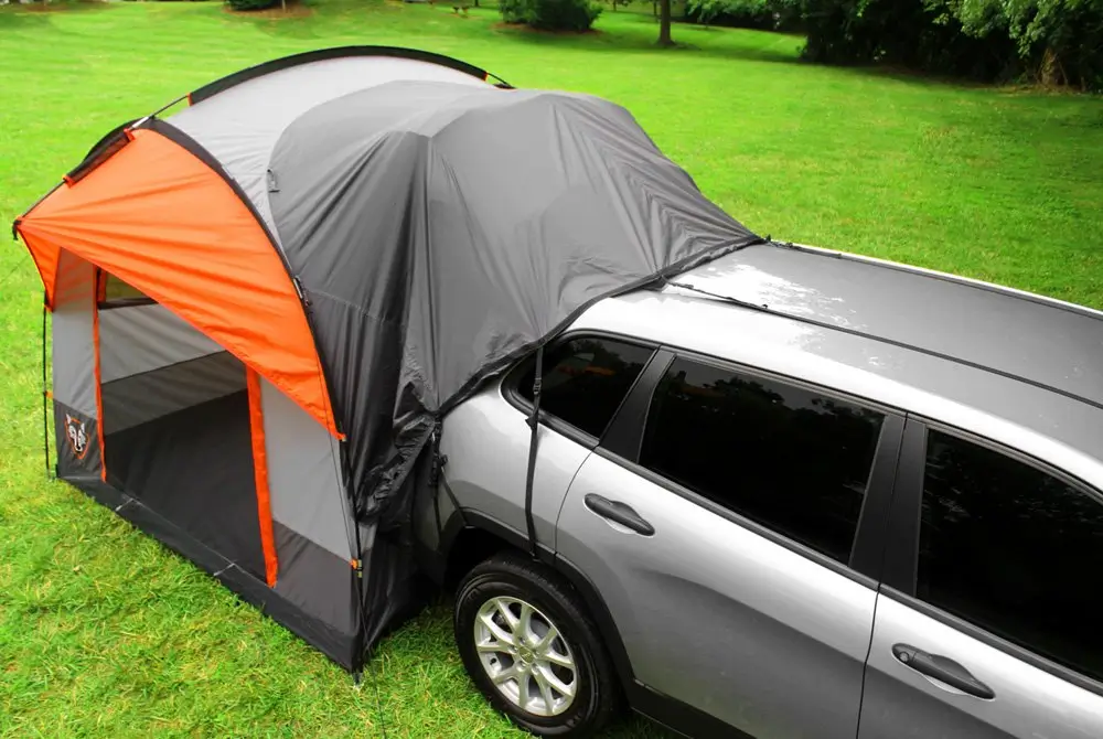 An SUV tent for car camping.